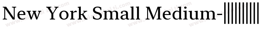 New York Small Medium字体转换